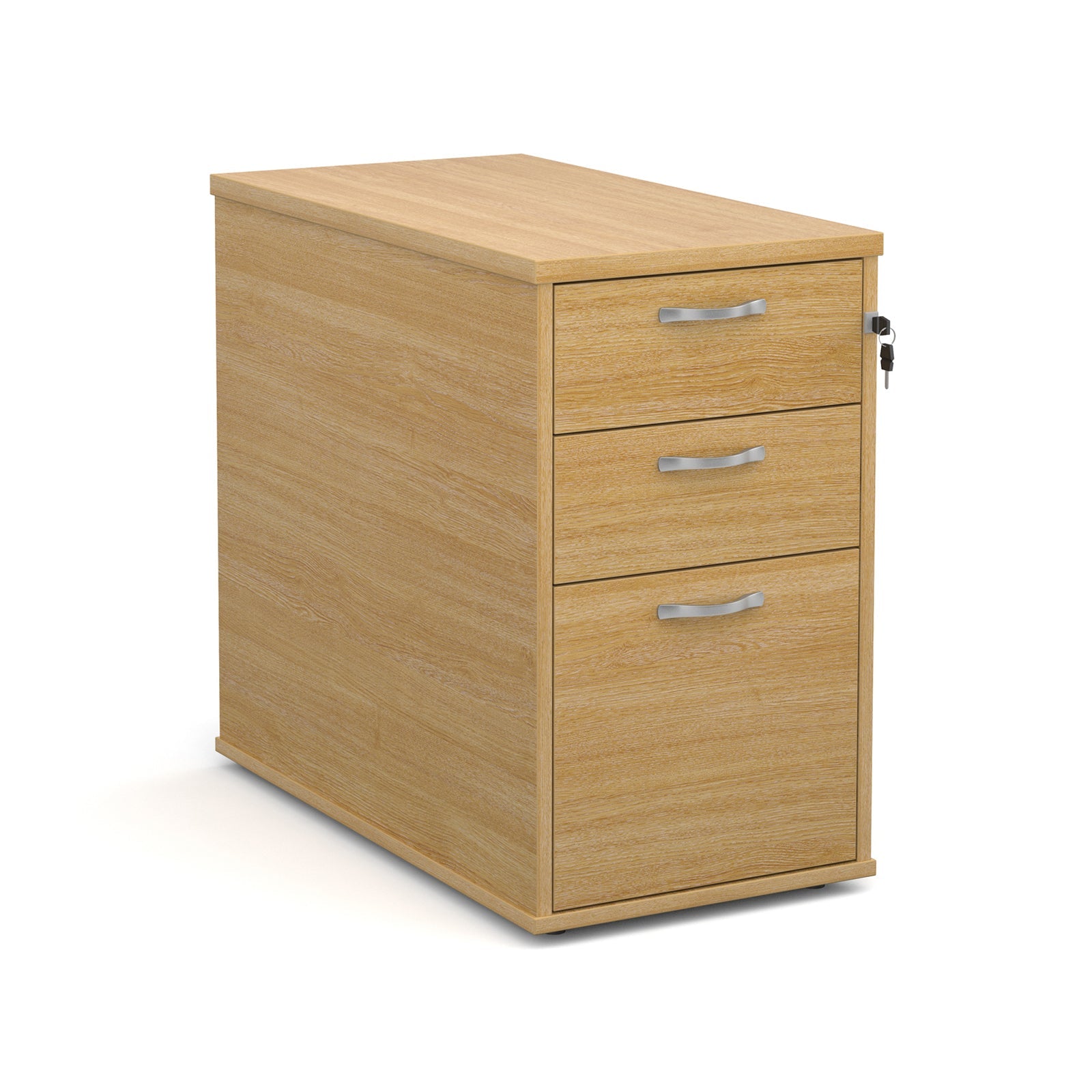 Desk High Pedestal 800Mm With Silver Handles