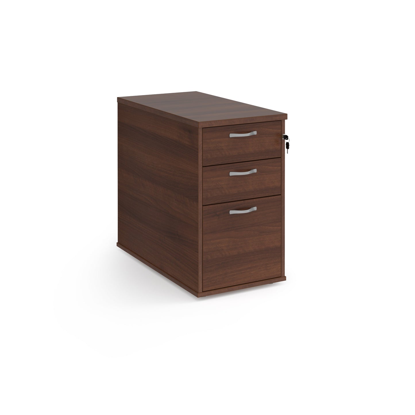 Desk high pedestal 800mm with silver handles