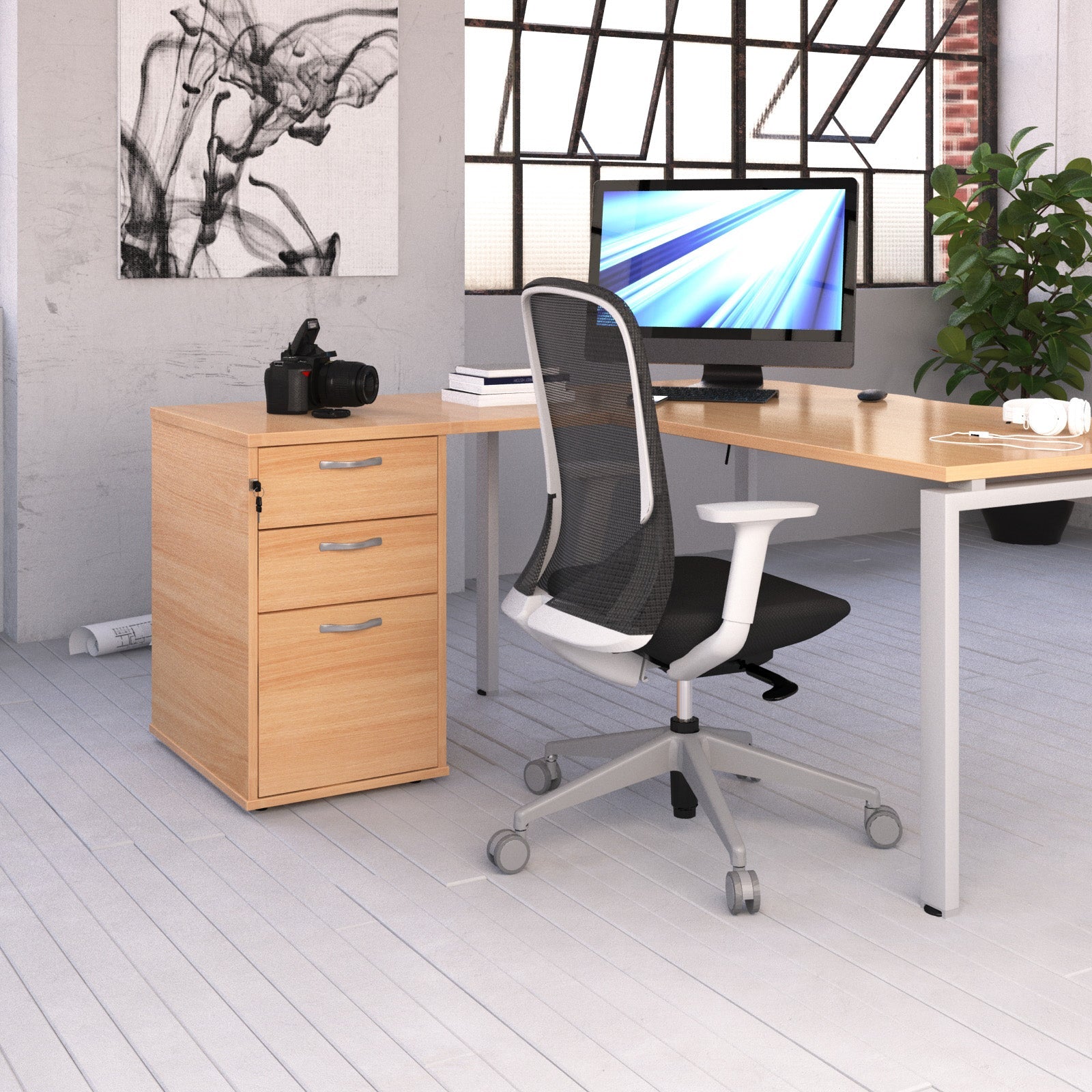 Desk extension pedestal