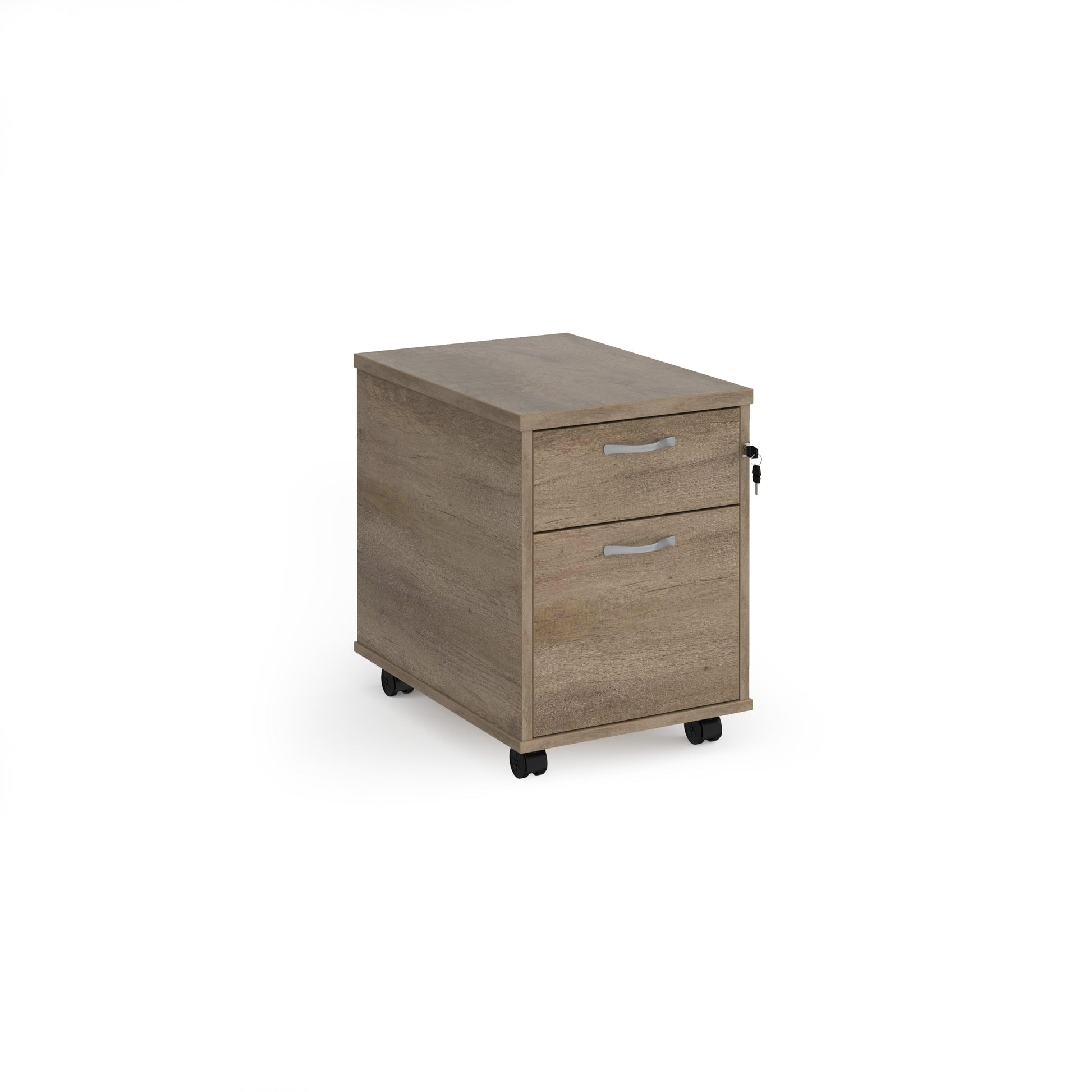 Mobile pedestal with silver handles