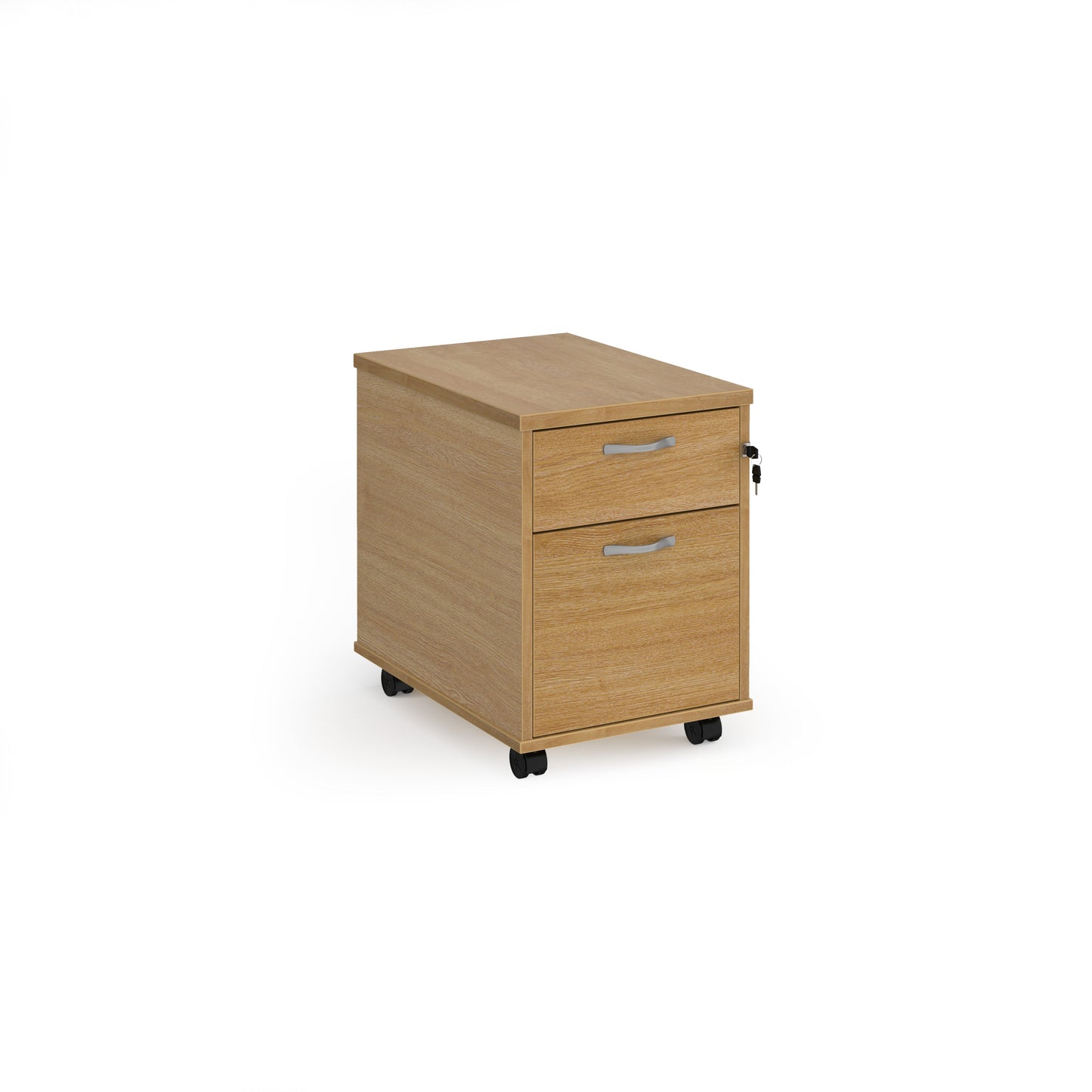 Mobile pedestal with silver handles