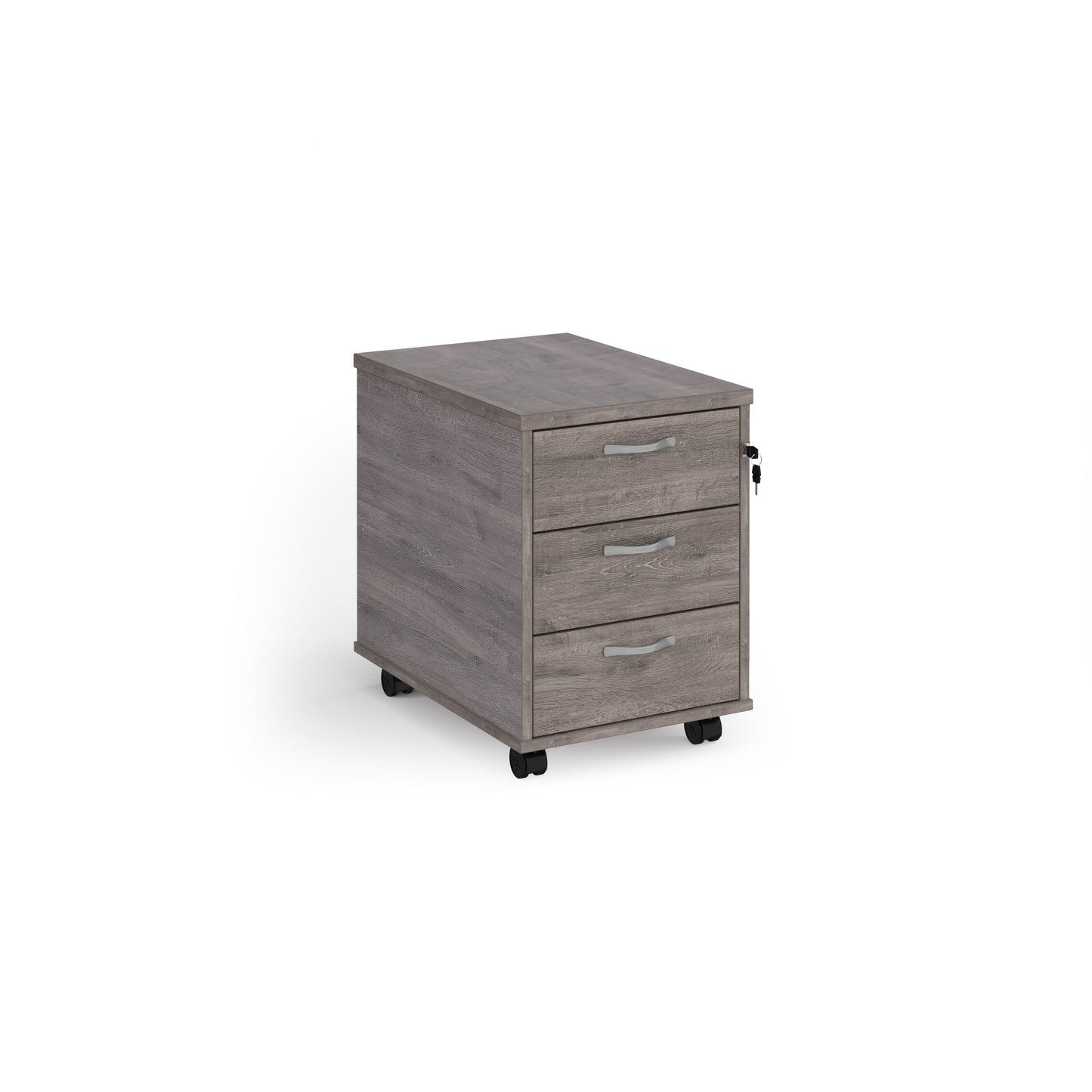 Mobile pedestal with silver handles