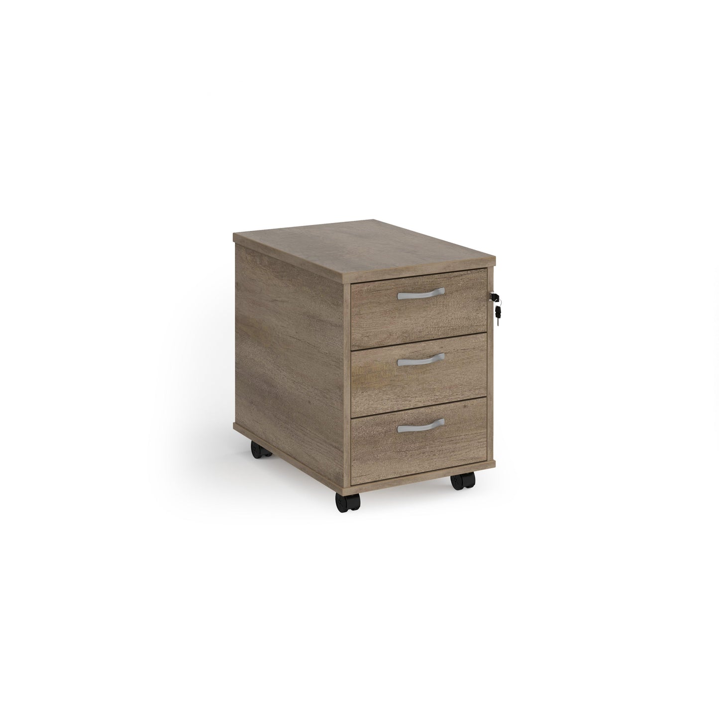 Mobile pedestal with silver handles
