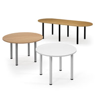 Radial end meeting table with 6 radial legs