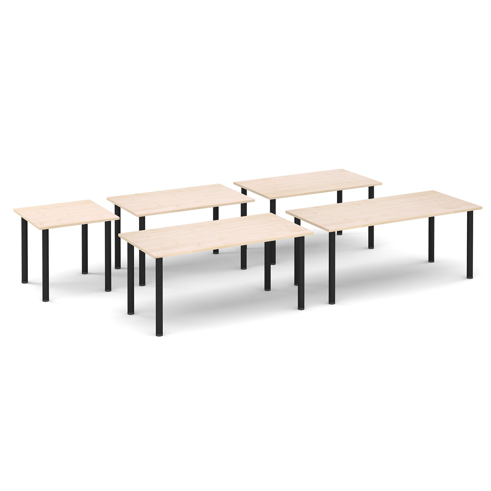 Semi circular radial leg meeting table