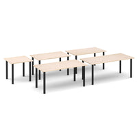 Semi circular radial leg meeting table