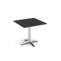 Roma square dining table with 4 leg base