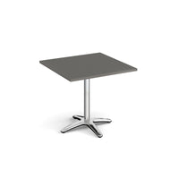 Roma square dining table with 4 leg base