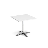 Roma square dining table with 4 leg base