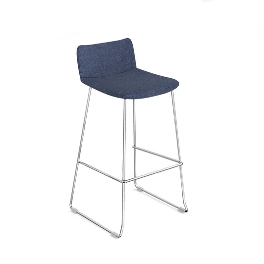 Remy high stool with chrome frame