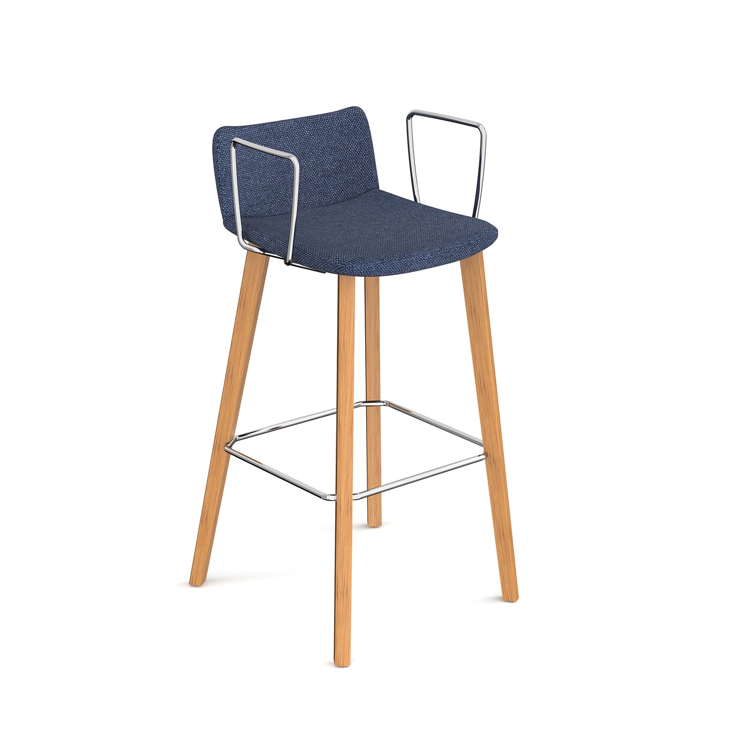 Remy high stool with wooden legs