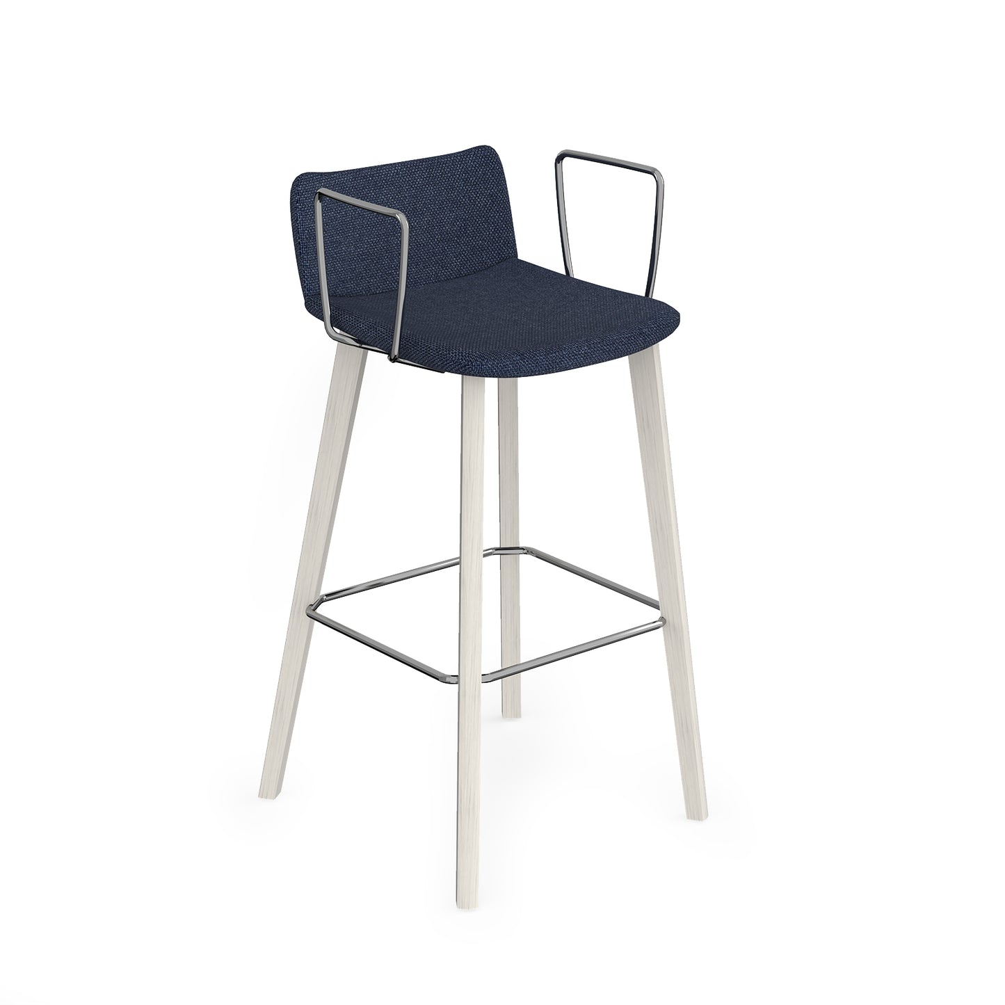 Remy high stool with wooden legs