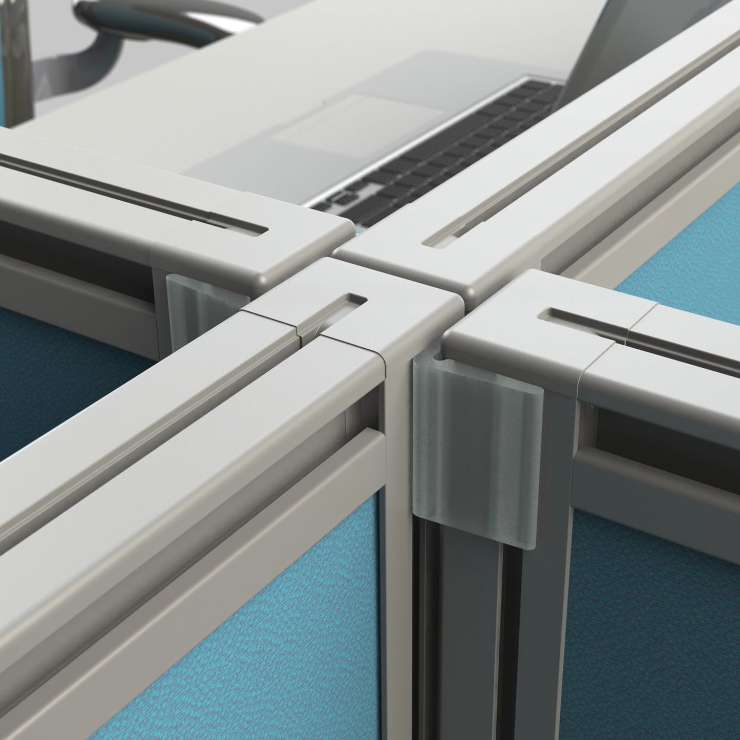Aluminium framed screen rear bracket - mid-runs