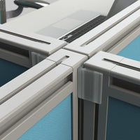 Aluminium framed screen rear bracket - mid-runs