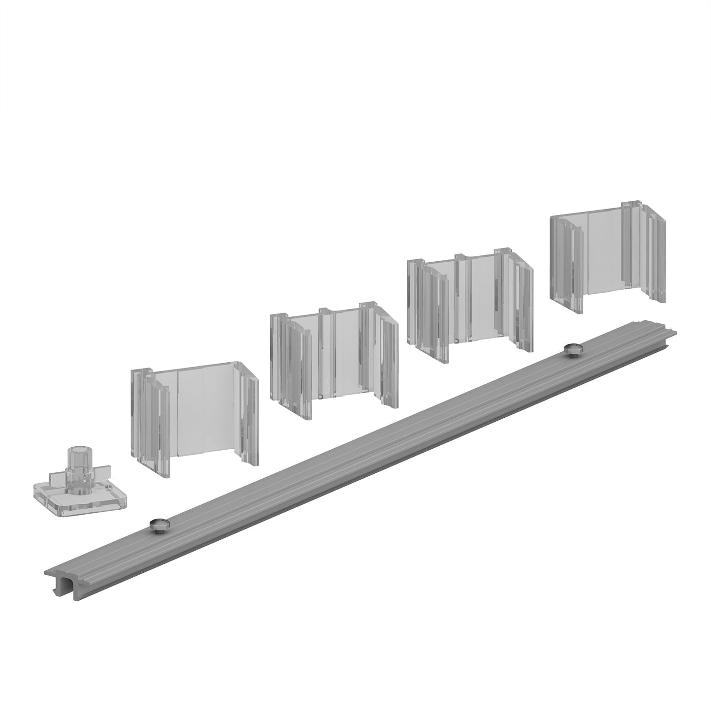 Aluminium framed screen rear bracket - mid-runs