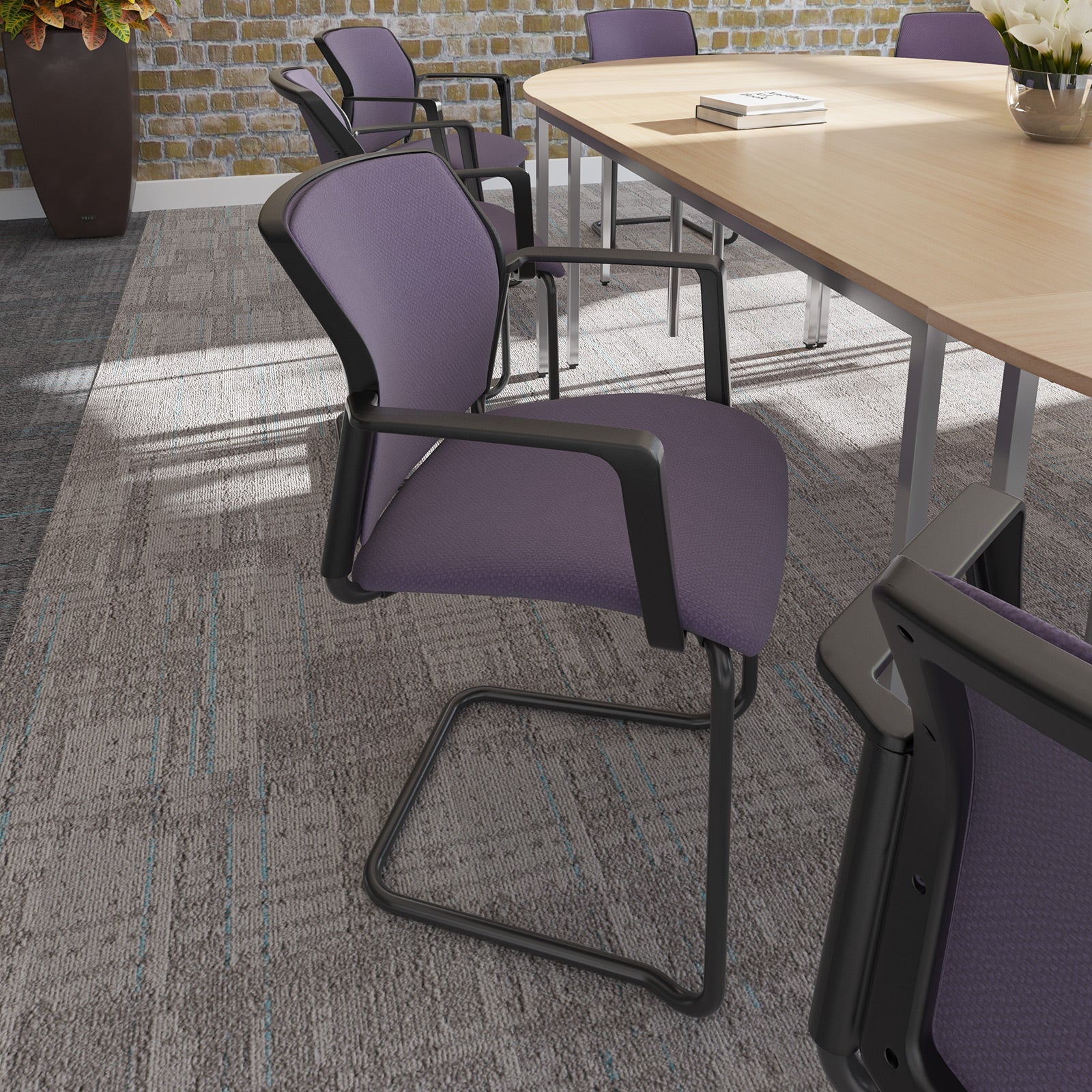 Santana cantilever chair fully upholstered