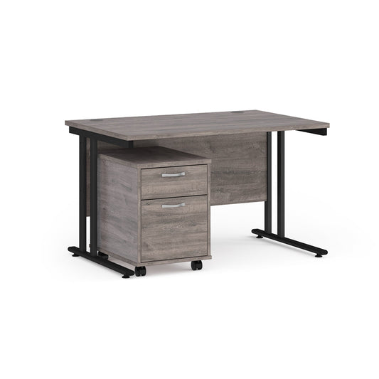 Maestro 25 desk 800mm with 2 drawer pedestal