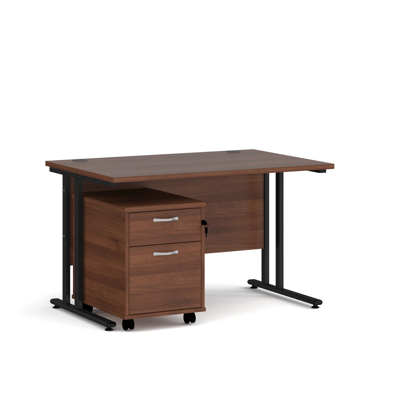 Maestro 25 desk 800mm with 2 drawer pedestal