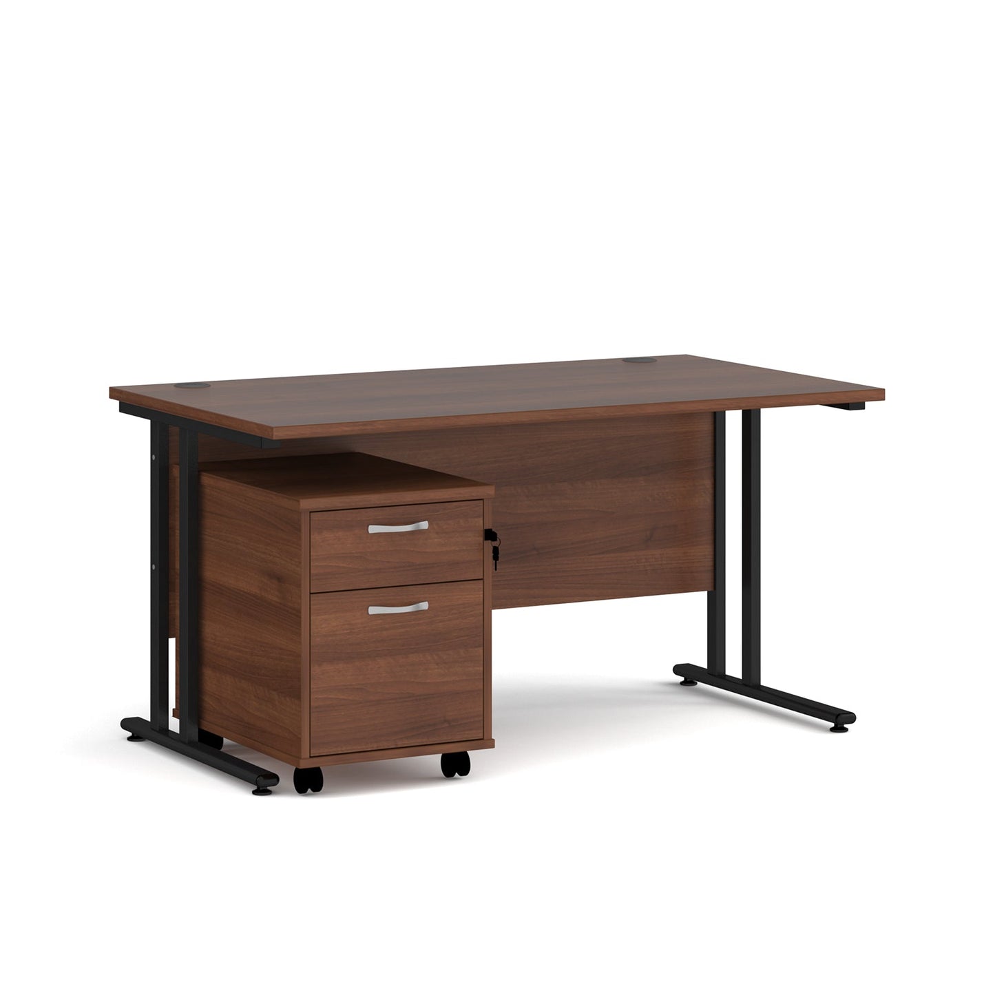 Maestro 25 desk 800mm with 2 drawer pedestal