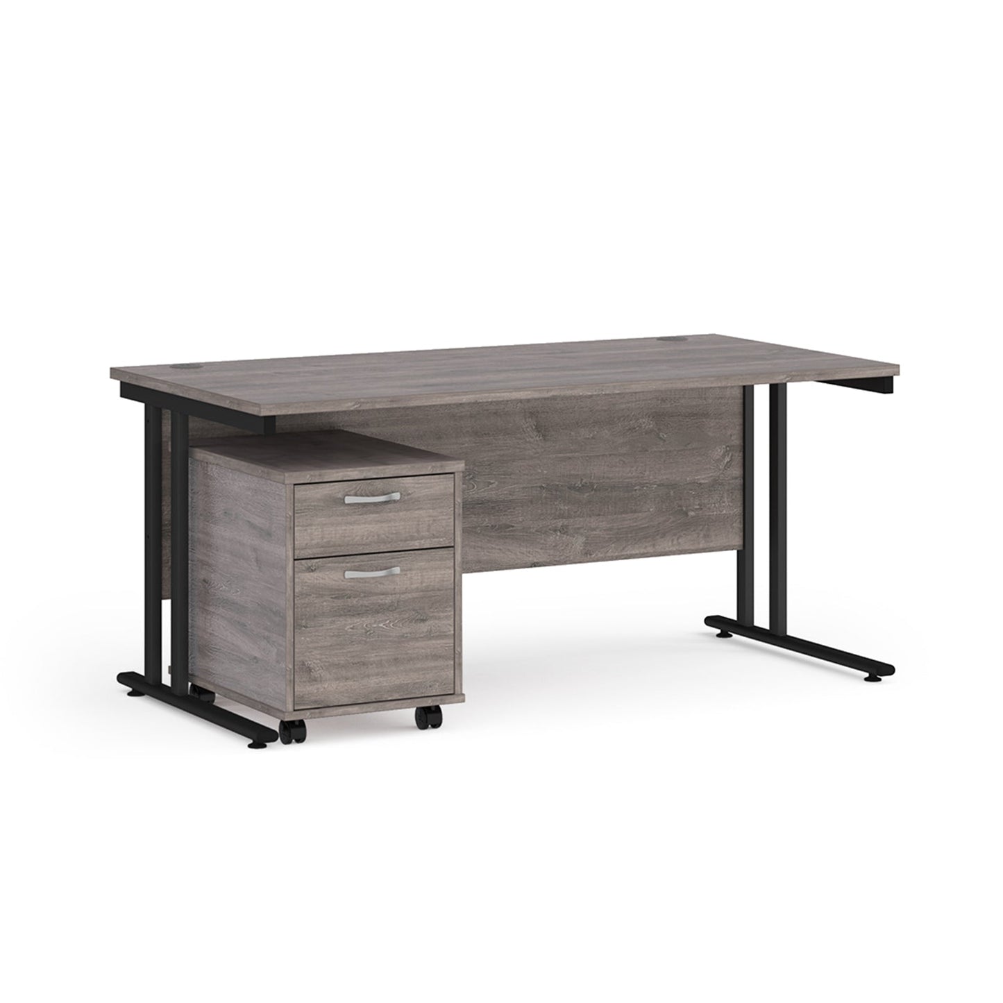 Maestro 25 desk 800mm with 2 drawer pedestal