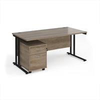 Maestro 25 desk 800mm with 2 drawer pedestal