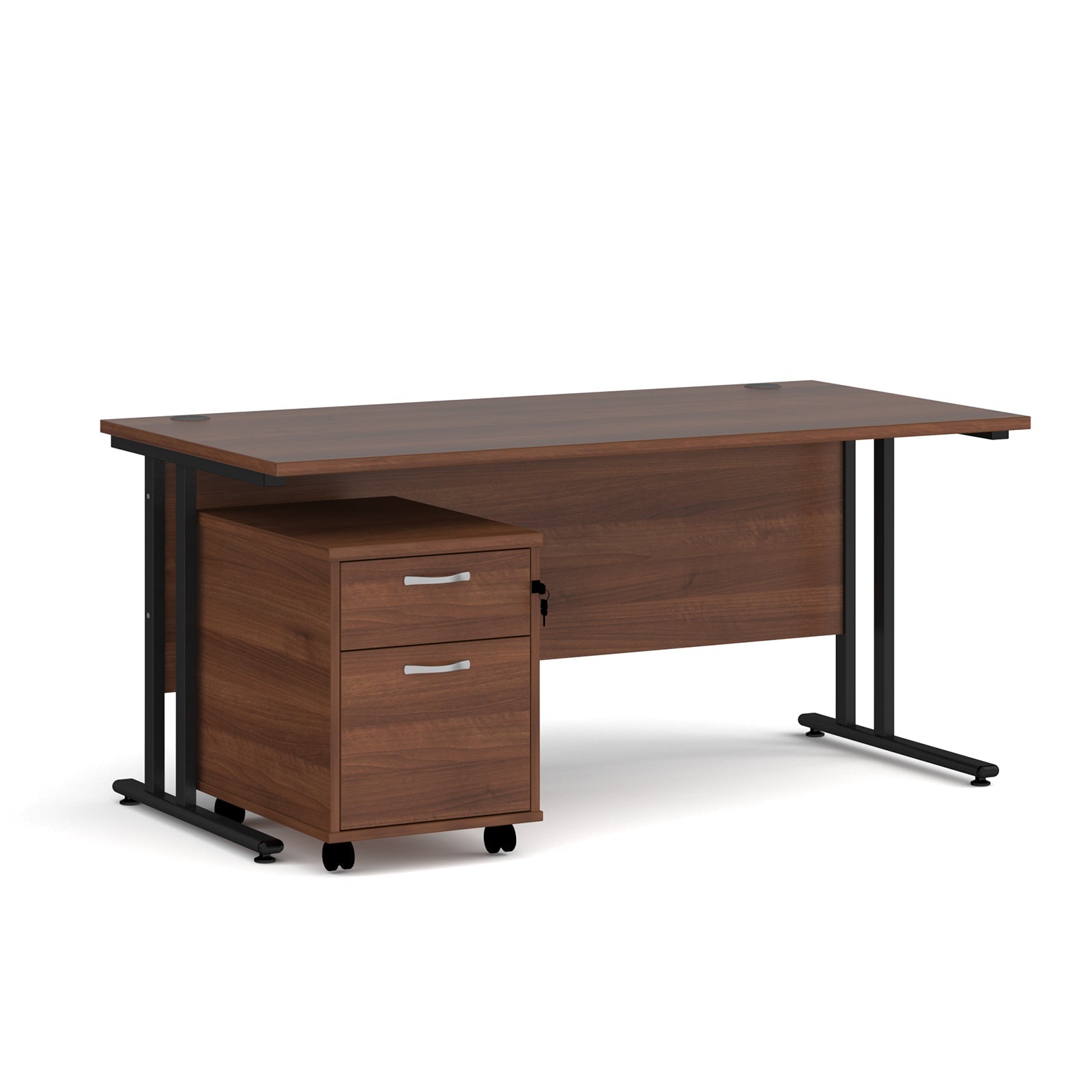Maestro 25 desk 800mm with 2 drawer pedestal