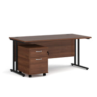 Maestro 25 desk 800mm with 2 drawer pedestal