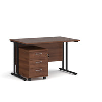 Maestro 25 desk 800mm with 3 drawer pedestal