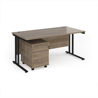 Maestro 25 desk 800mm with 3 drawer pedestal