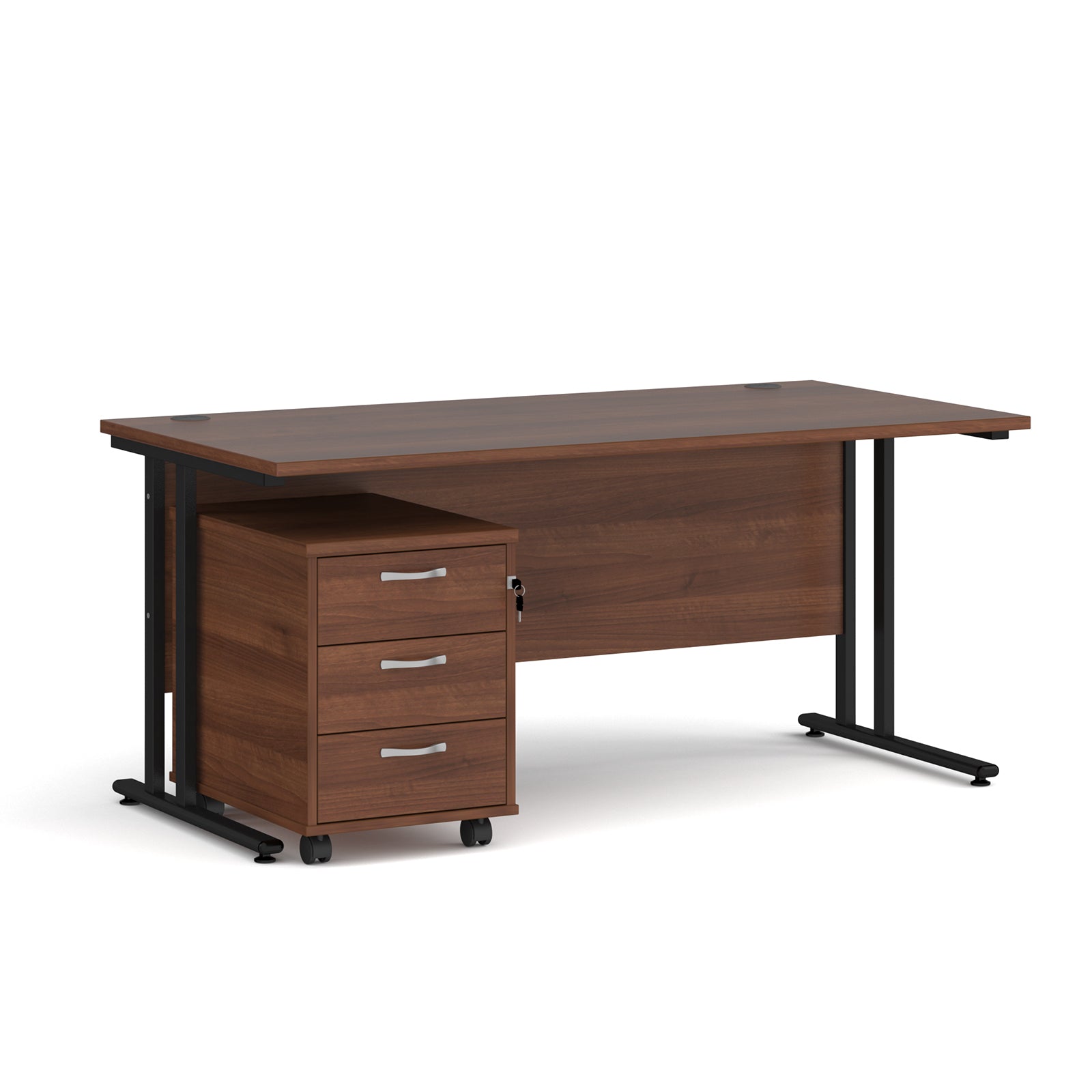 Maestro 25 desk 800mm with 3 drawer pedestal