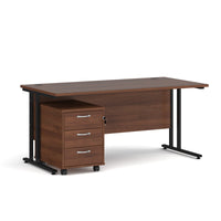 Maestro 25 desk 800mm with 3 drawer pedestal