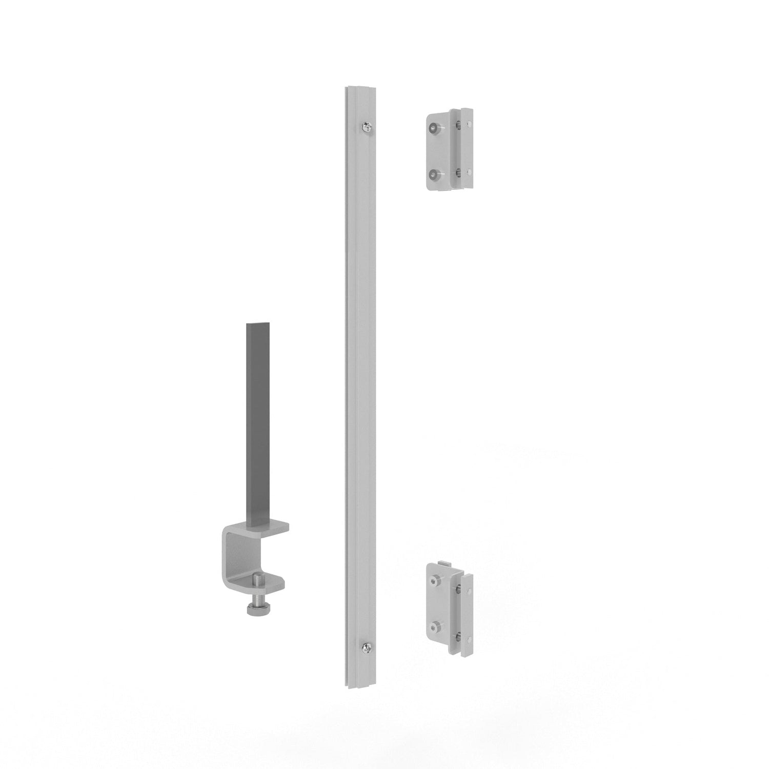 Aluminium framed screen front bracket - mid-runs