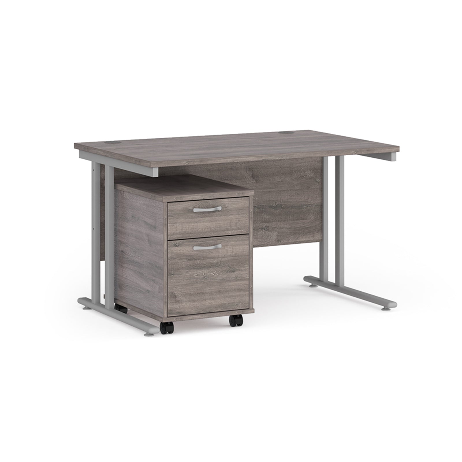 Maestro 25 desk 800mm with 2 drawer pedestal