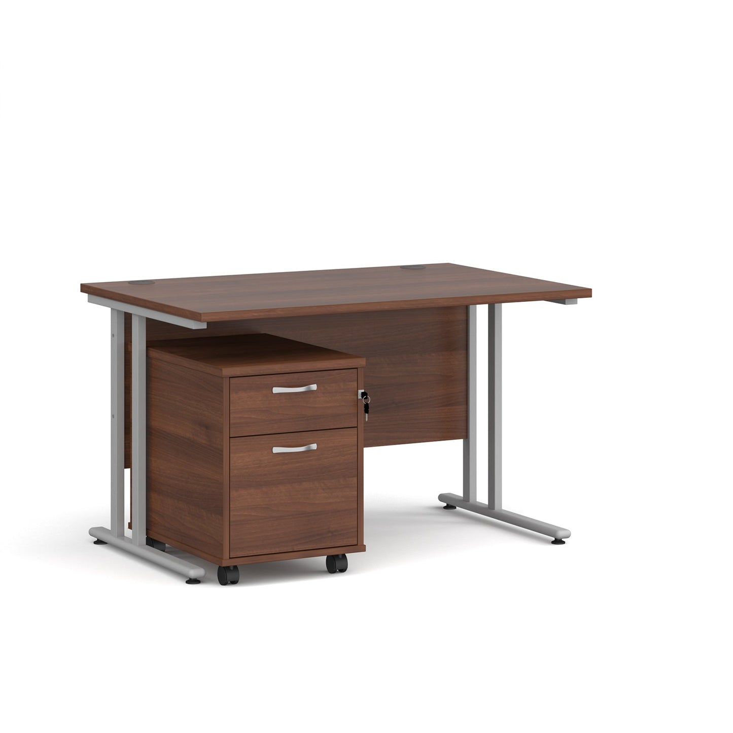 Maestro 25 desk 800mm with 2 drawer pedestal