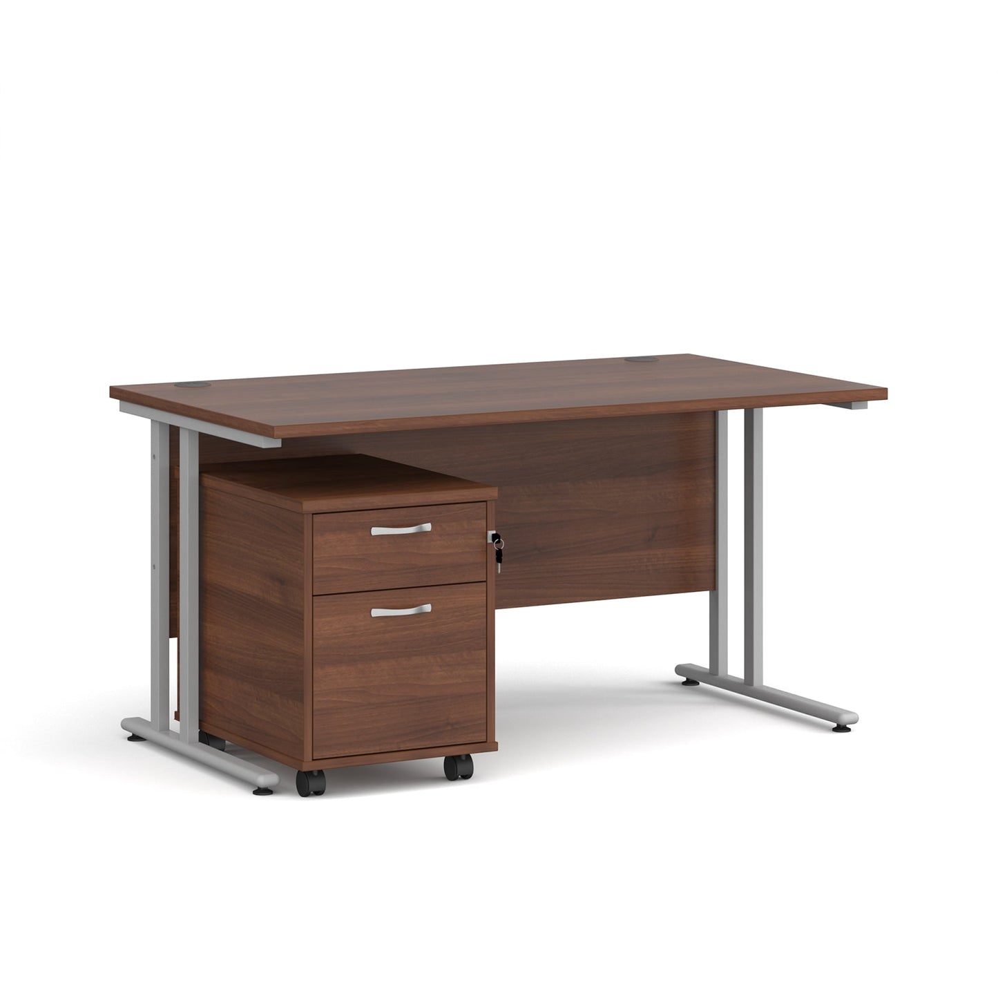 Maestro 25 desk 800mm with 2 drawer pedestal