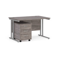 Maestro 25 desk 800mm with 3 drawer pedestal