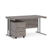 Maestro 25 desk 800mm with 3 drawer pedestal