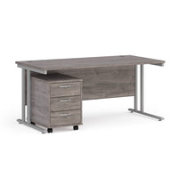 Maestro 25 desk 800mm with 3 drawer pedestal