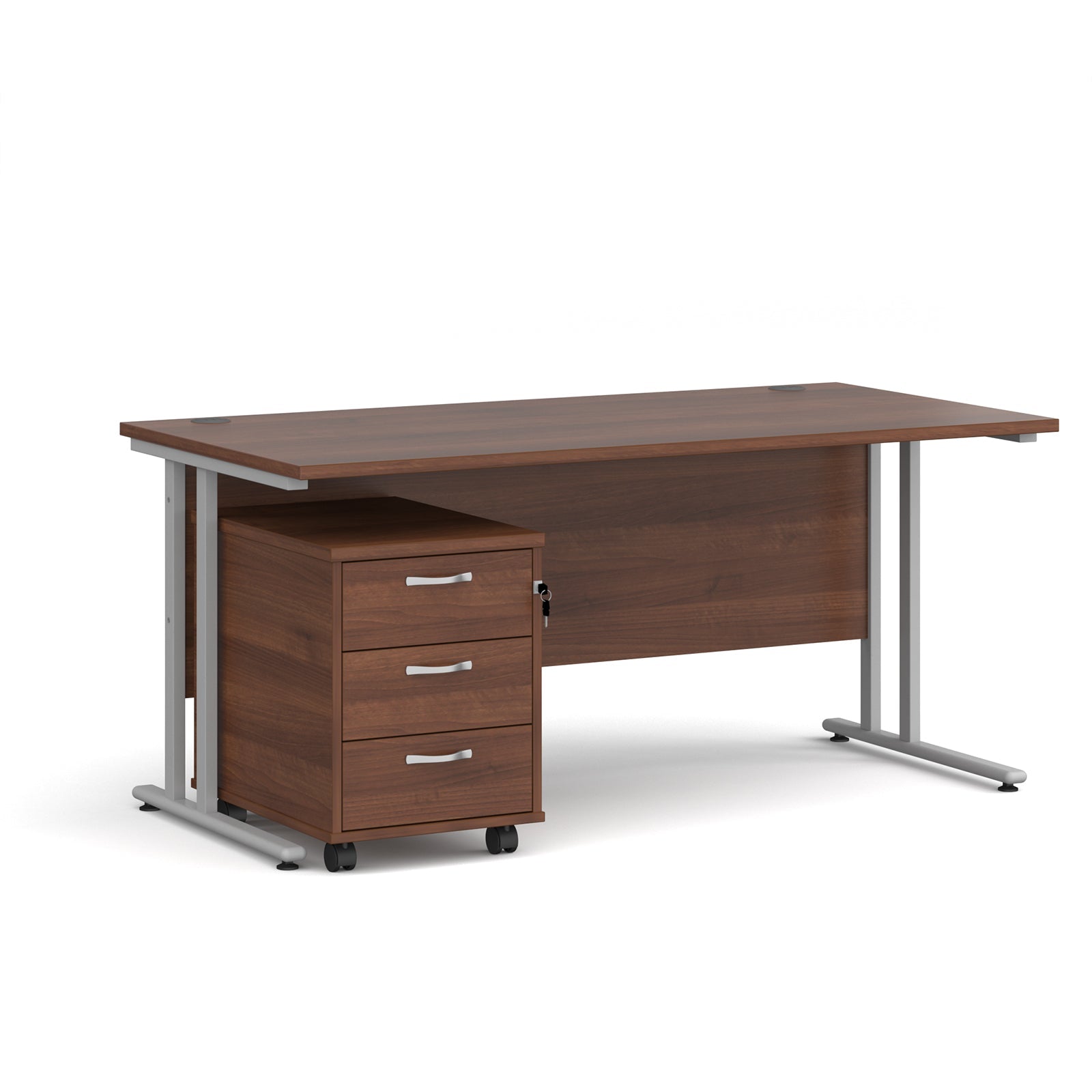 Maestro 25 desk 800mm with 3 drawer pedestal