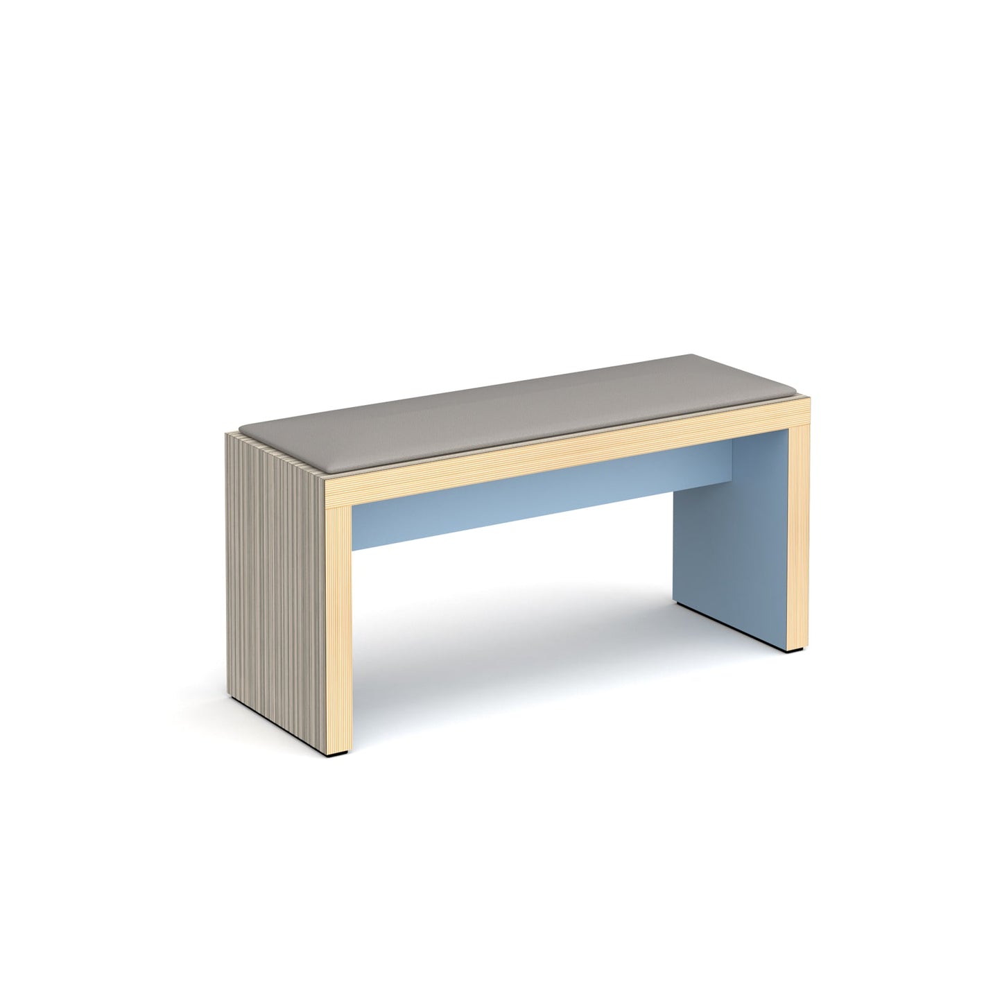 Slab low bench with seat pad