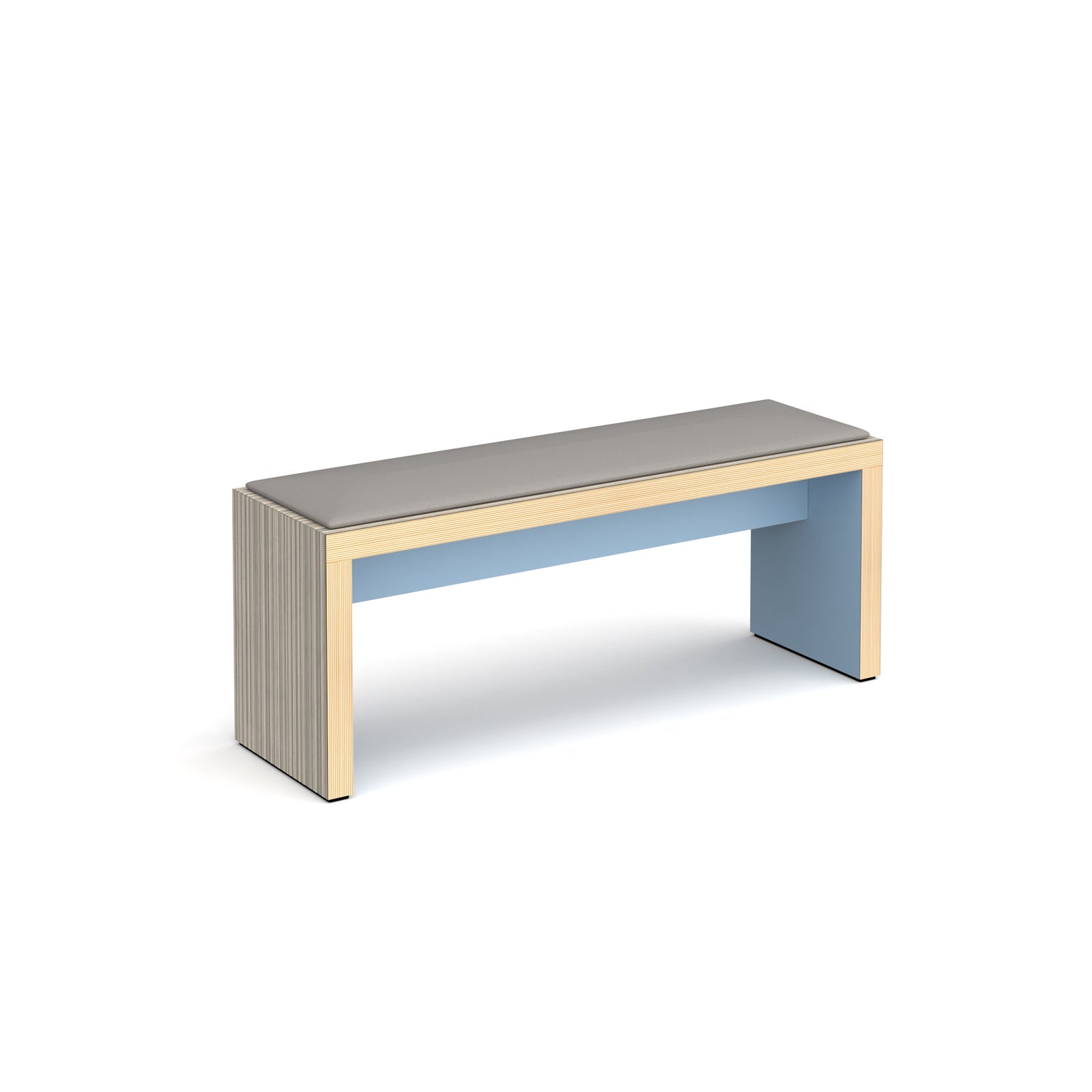 Slab low bench with seat pad