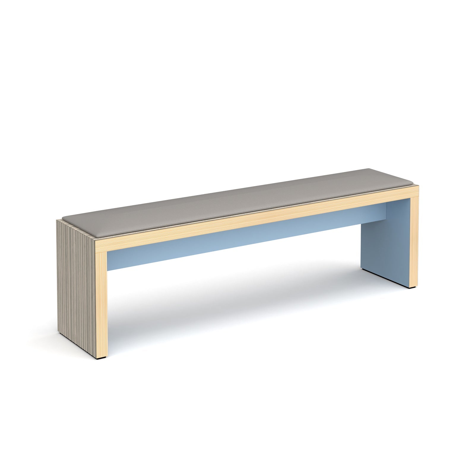 Slab low bench with seat pad