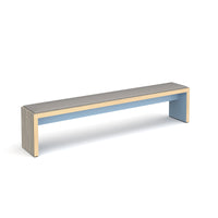 Slab low bench with seat pad