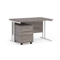Maestro 25 desk 800mm with 2 drawer pedestal
