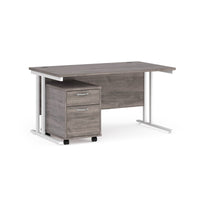 Maestro 25 desk 800mm with 2 drawer pedestal