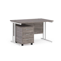Maestro 25 desk 800mm with 3 drawer pedestal