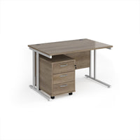 Maestro 25 desk 800mm with 3 drawer pedestal