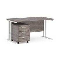 Maestro 25 desk 800mm with 3 drawer pedestal