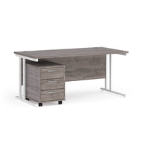 Maestro 25 desk 800mm with 3 drawer pedestal