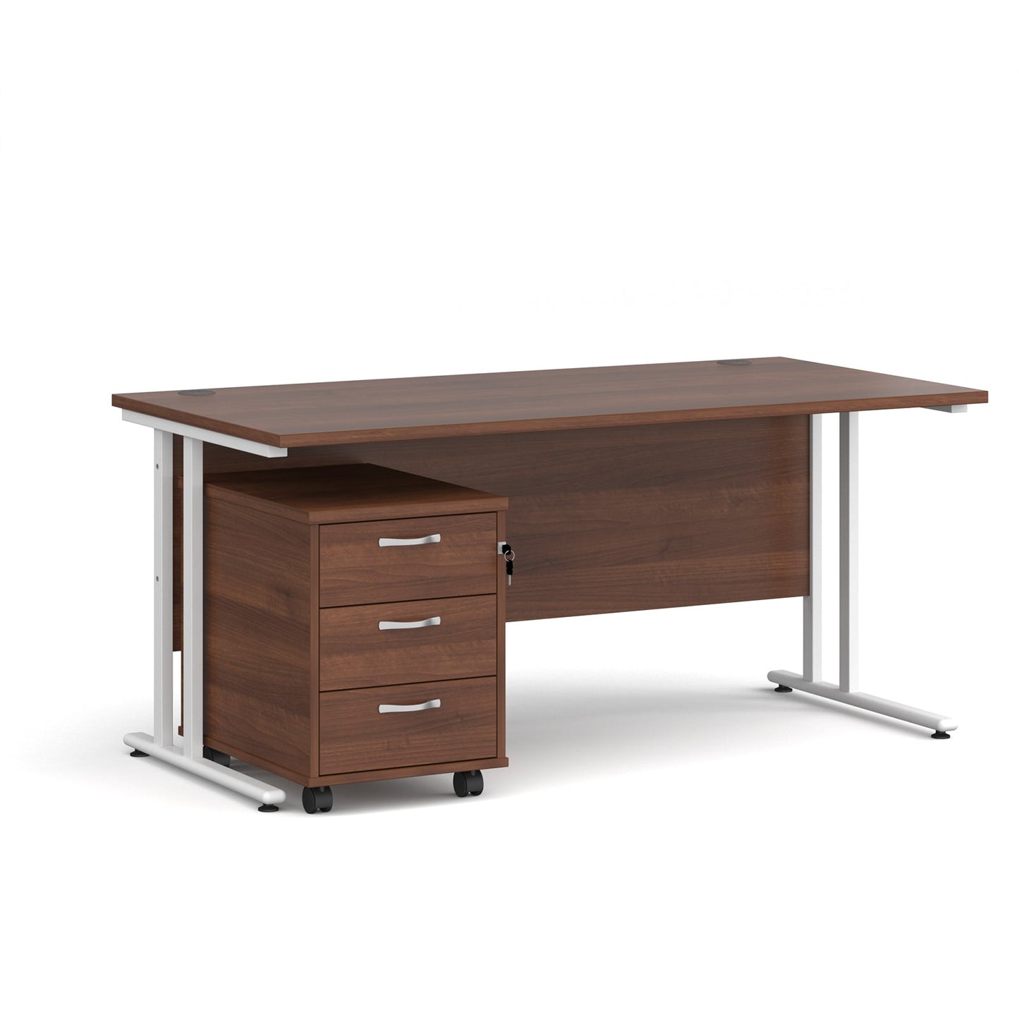 Maestro 25 desk 800mm with 3 drawer pedestal